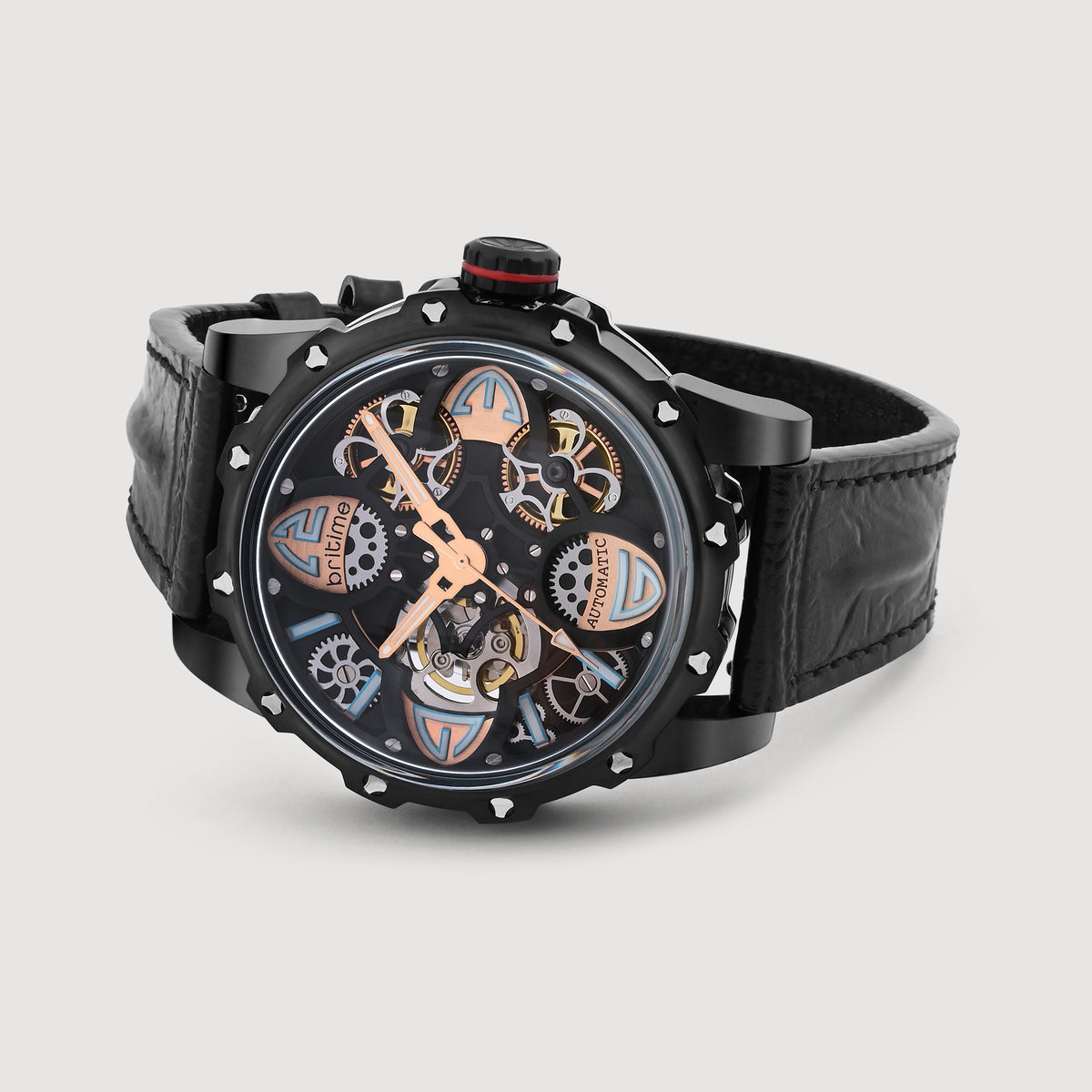 Britime Men Round Black watch