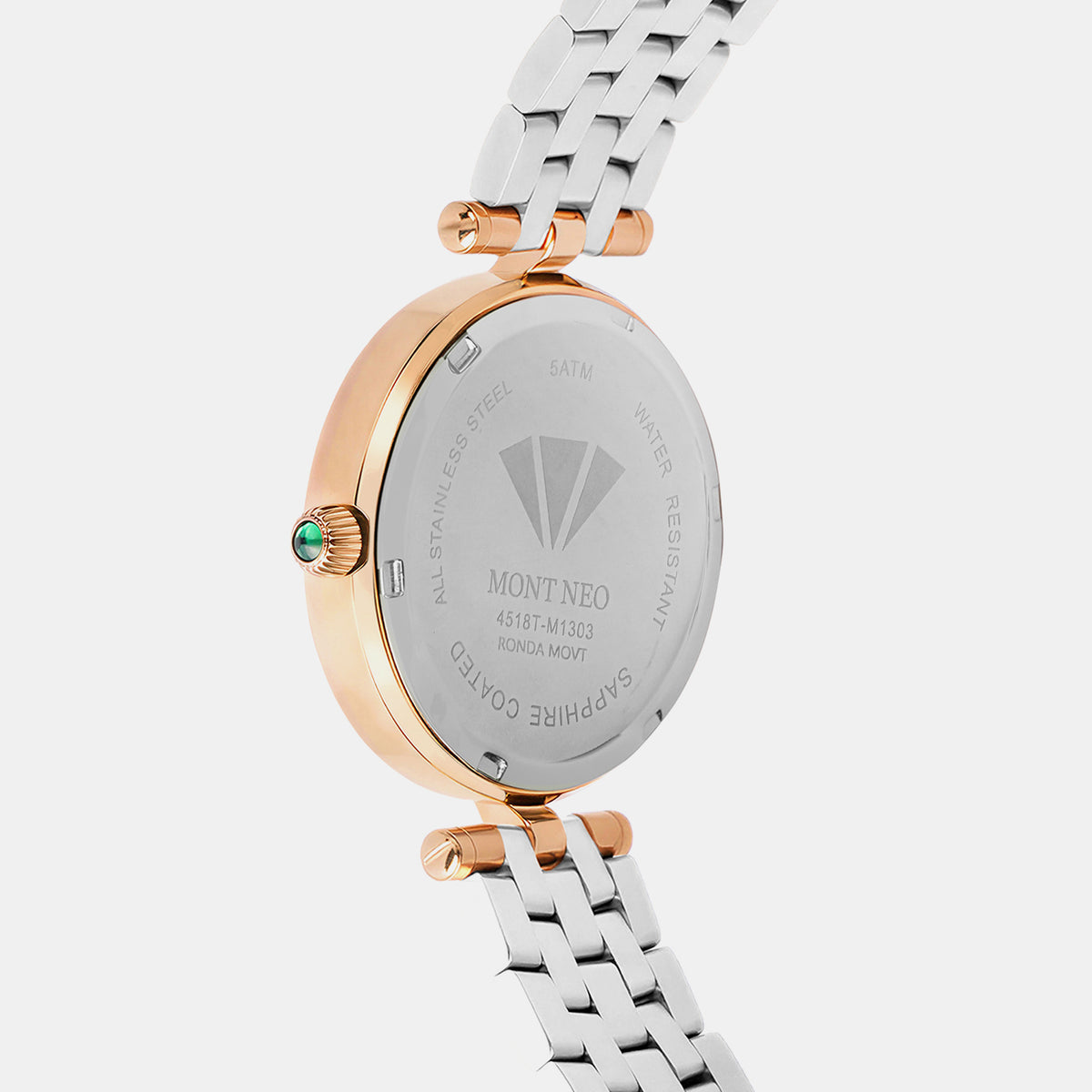 Women Quartz White Dial Analog Metal Watch 4518T-M1303