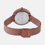 Women Quartz Brown Dial Analog Mesh Watch 2007H-E0606