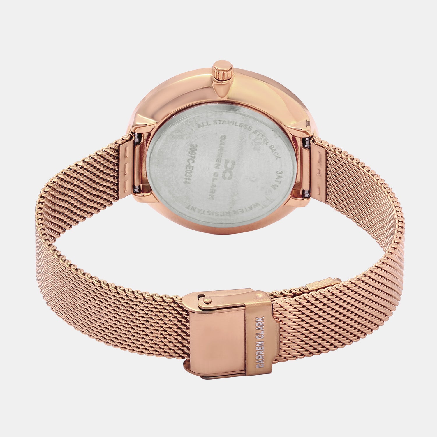Women Quartz Rose Dial Analog Mesh Watch 2007C-E0307