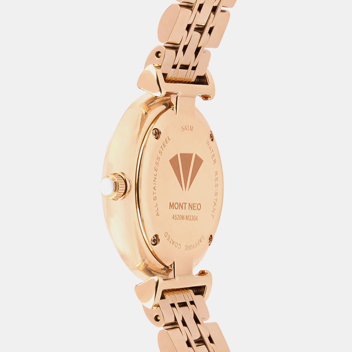 Women Quartz Black Dial Analog Metal Watch 4520M-M3304