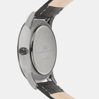 Men Quartz Grey Dial Multi-Function Leather Watch 1012J-L0315