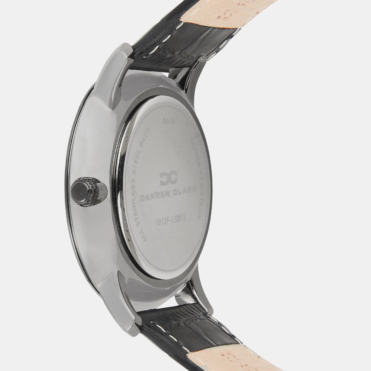 Men Quartz Grey Dial Multi-Function Leather Watch 1012J-L0315