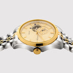 Men Automatic Gold Dial Multi-Function Stainless Steel Watch 166-M20904