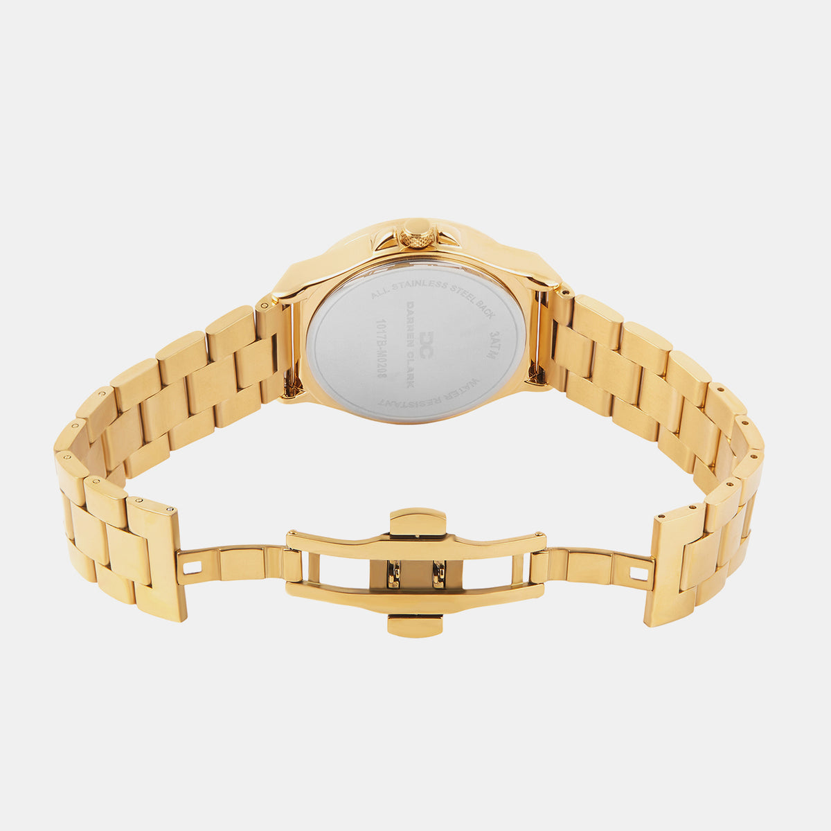 Men Quartz Gold Dial Multi-Function Metal Watch 1017B-M0208