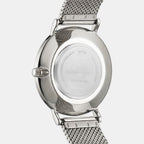 Men Quartz Silver Dial Analog Stainless Steel Watch 1013C-E0103