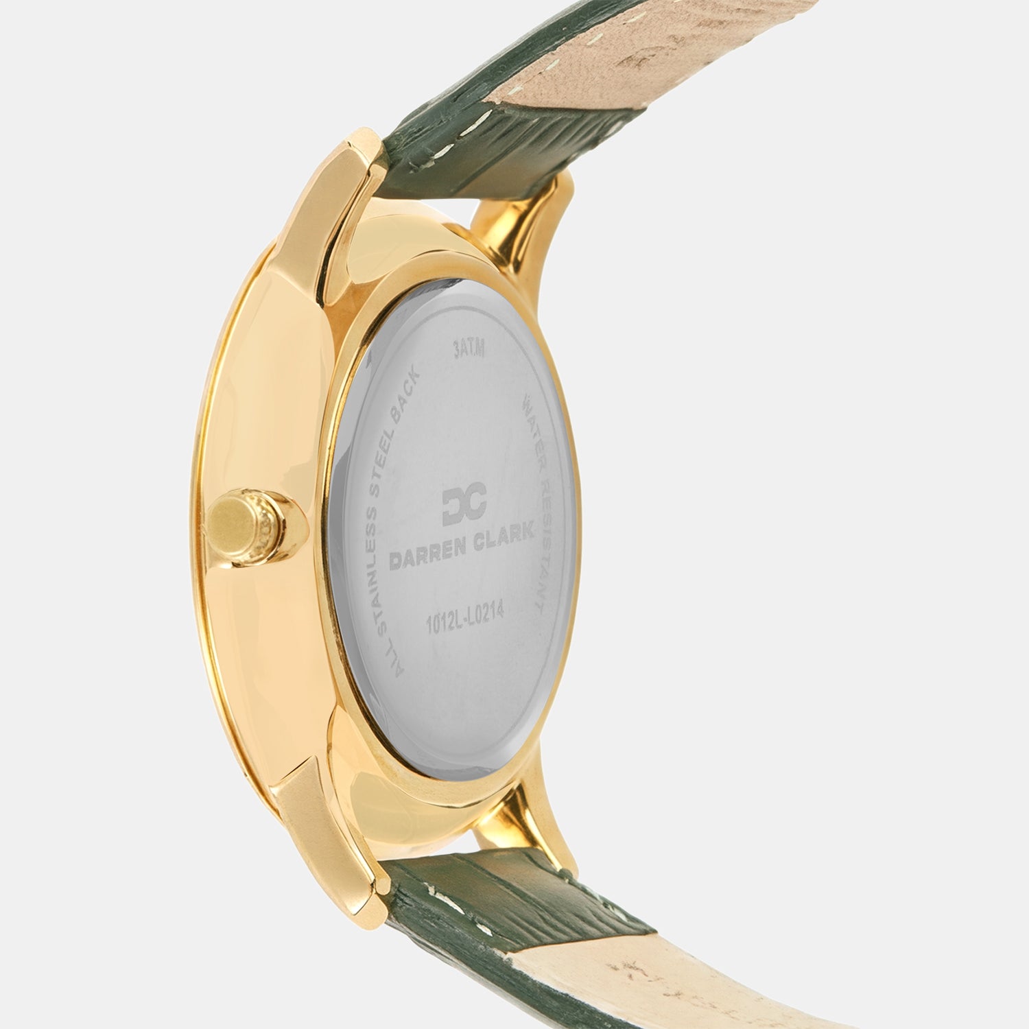 Men Quartz Green Dial Multi-Function Leather Watch 1012L-L0214