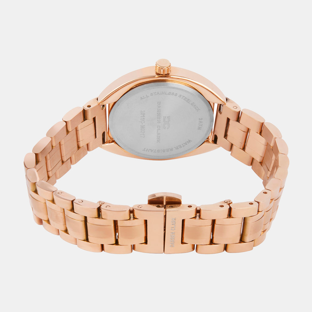 Women Quartz Pink Mother Of Pearl Dial Analog Metal Watch 2011C-M0318