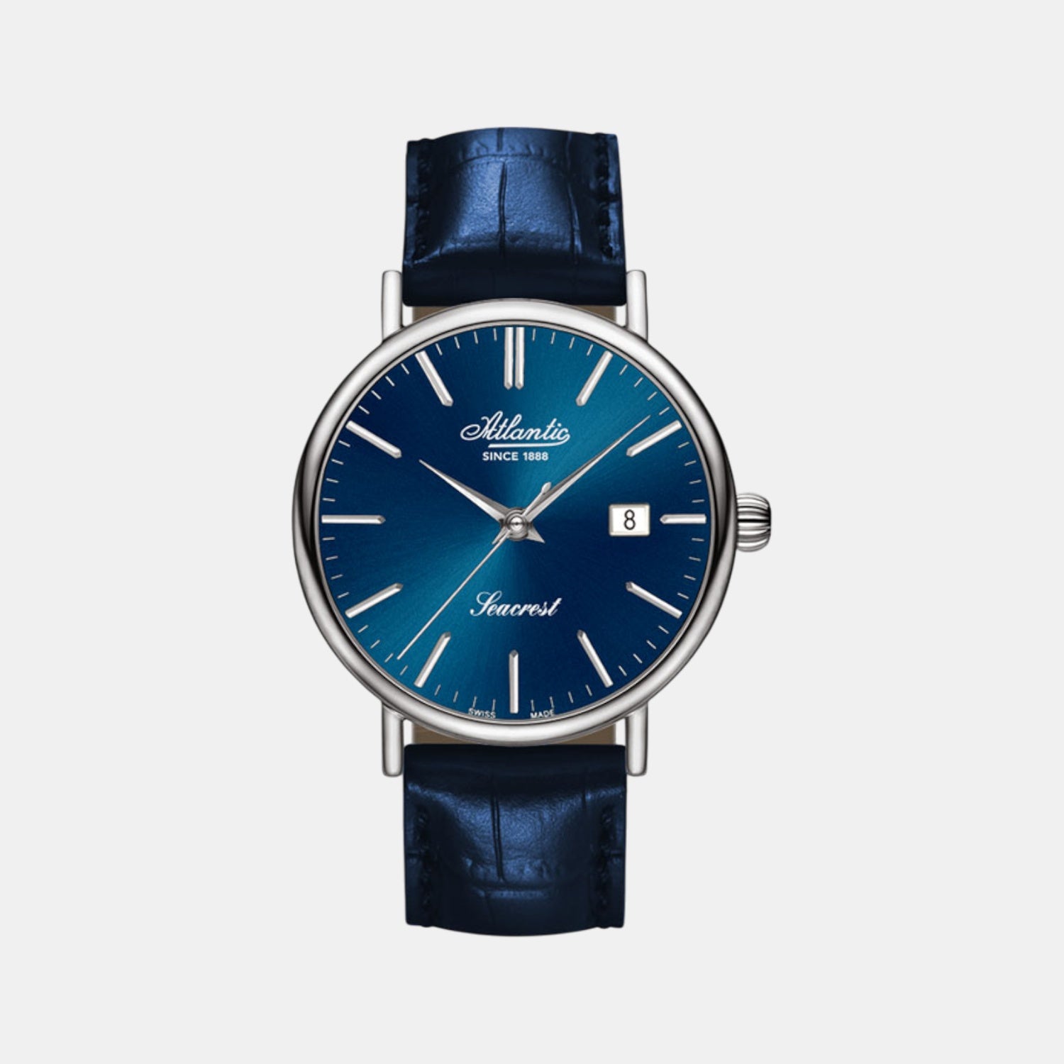 Men Quartz Blue Dial Analog Leather Watch 50354.41.51