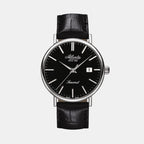 Atlantic Men Quartz Black Dial Analog Leather Watch 50354.41.61-1