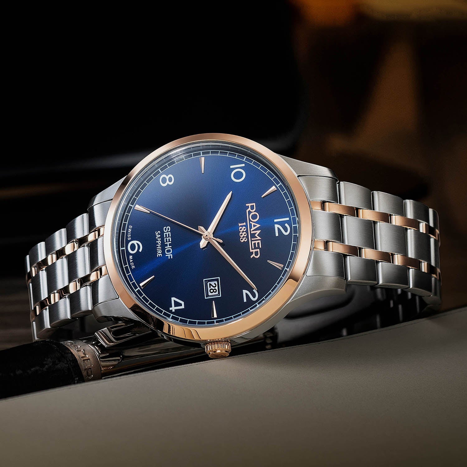 Seehof Men Quartz Blue Dial Analog Stainless Steel Watch 509833 49 44 20