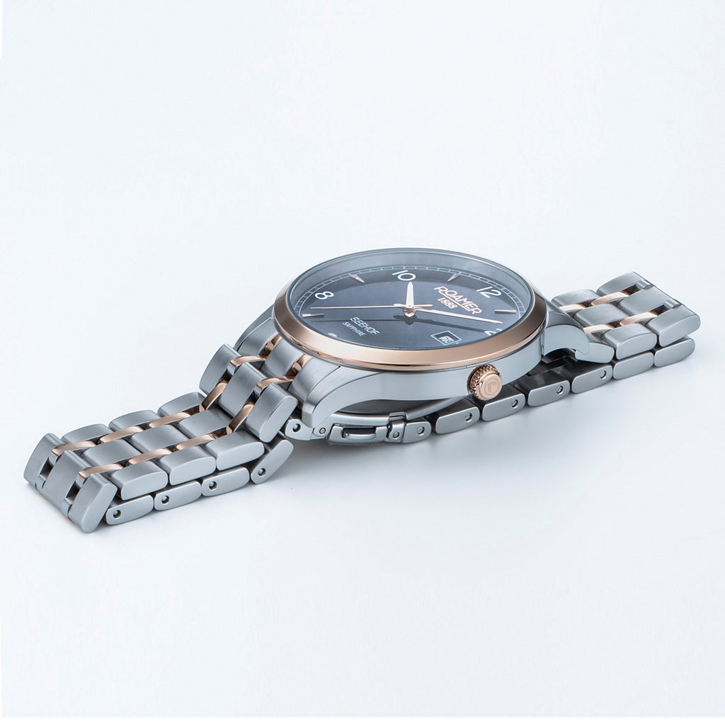 Seehof Men Quartz Blue Dial Analog Stainless Steel Watch 509833 49 44 20