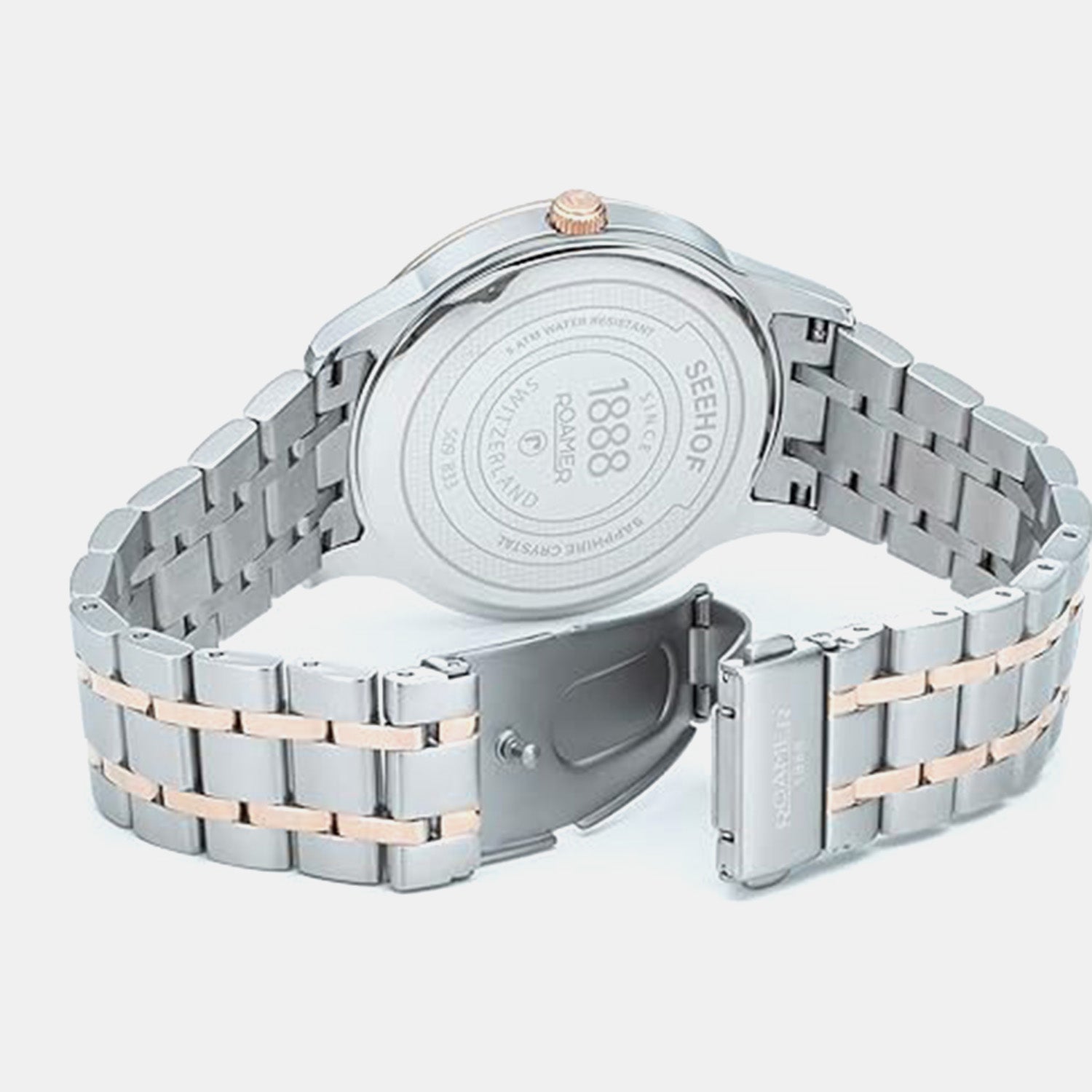 Seehof Men Quartz Silver Dial Analog Stainless Steel Watch 509833 49 14 20