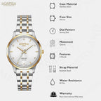 Seehof Women Quartz Silver Dial Analog Stainless Steel Watch 509847 47 10 20