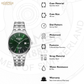 Men Quartz Green Dial Analog Stainless Steel Watch 512833 41 75 20