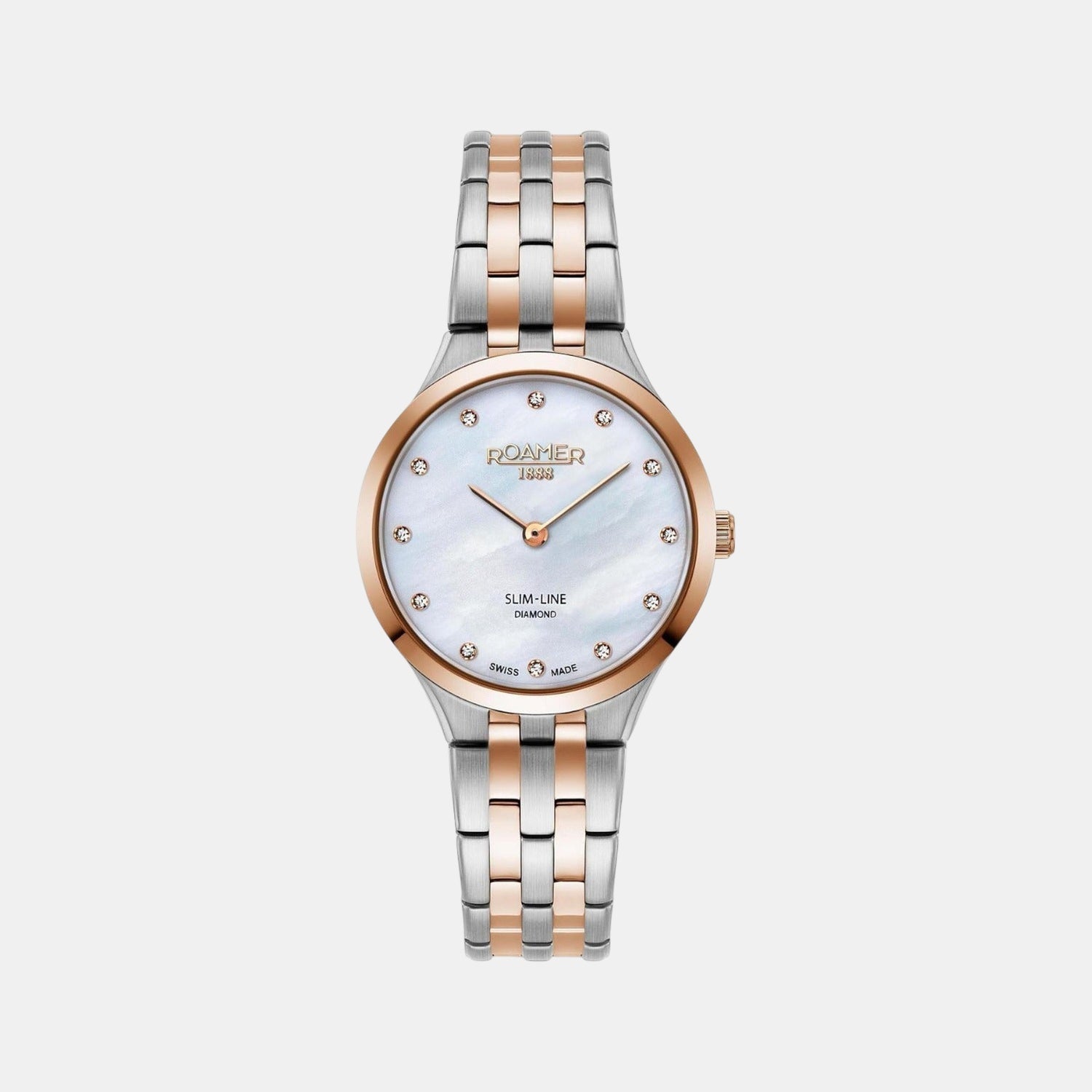 Slim-Line Women Quartz White Dial Analog Stainless Steel Watch 512847 49 89 20