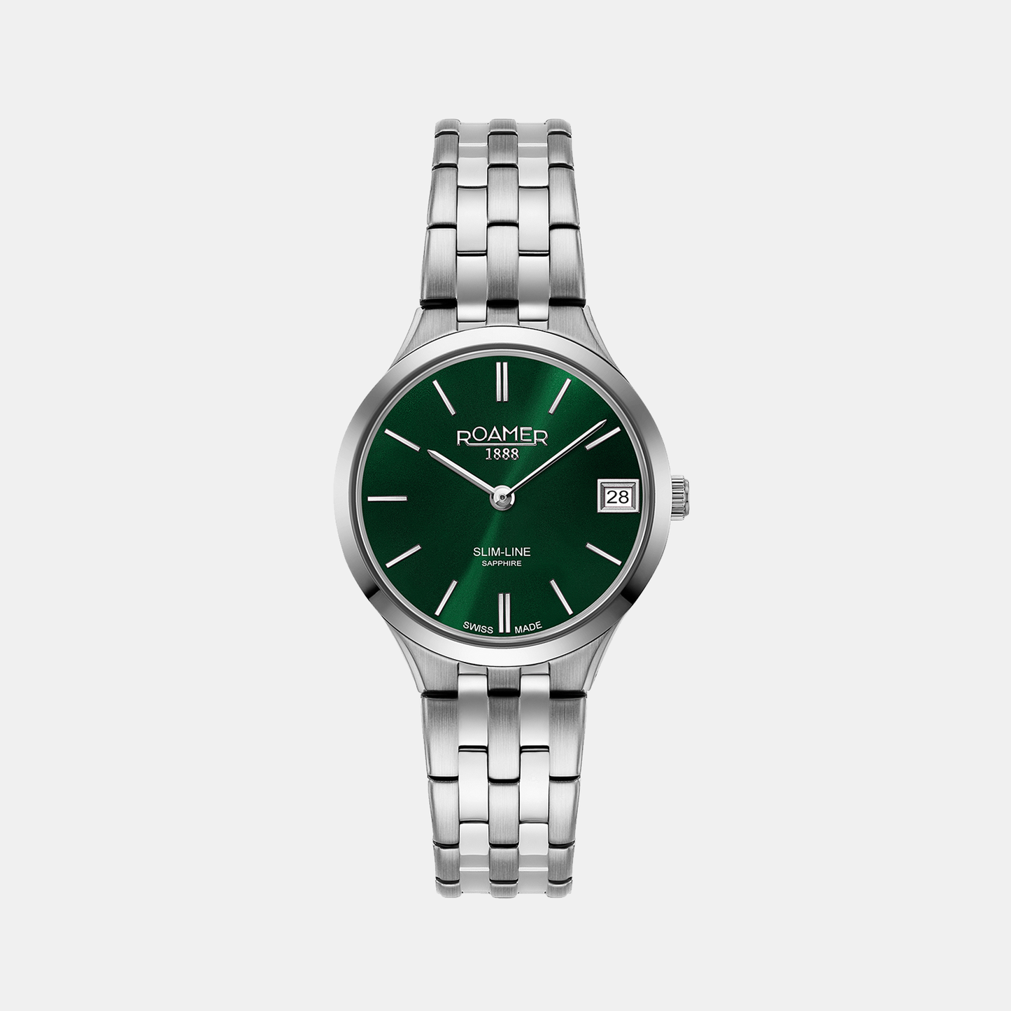 Women Quartz Green Dial Analog Stainless Steel Watch 512857 41 75 20