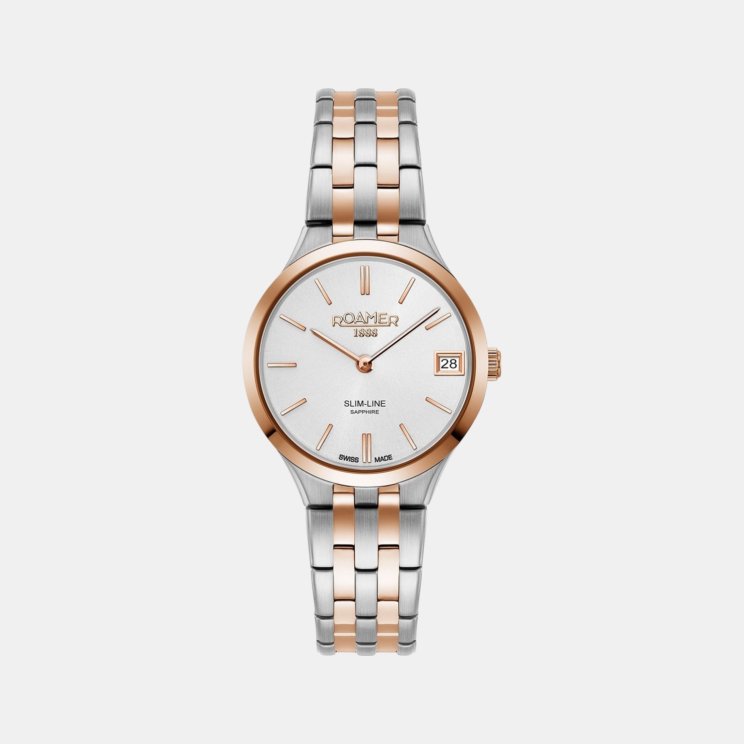 Slim-Line Classic Ladies Women Quartz Silver Dial Analog Stainless Steel Watch 512857 49 15 20