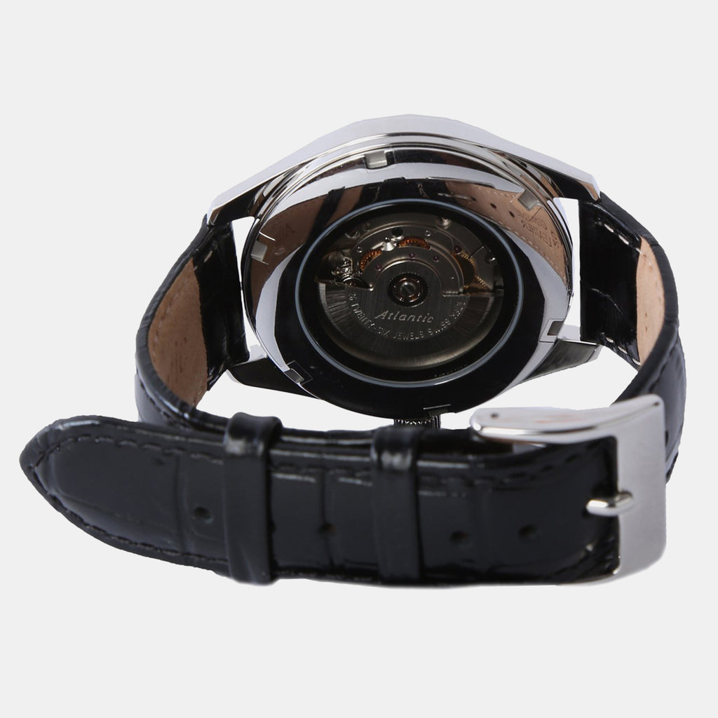 Worldmaster Art Deco Men Automatic Silver Dial Analog Leather Watch 51752.41.29G