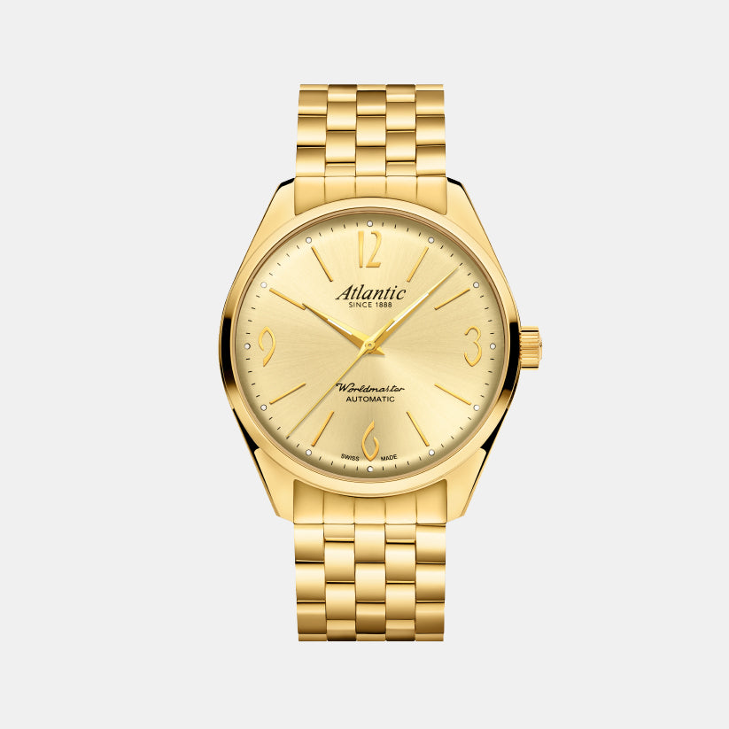 Atlantic Men Automatic Champagne Dial Analog Stainless Steel Watch 51752.45.39GM-1