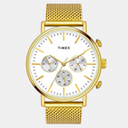 Timex Round Silver Chronograph watch
