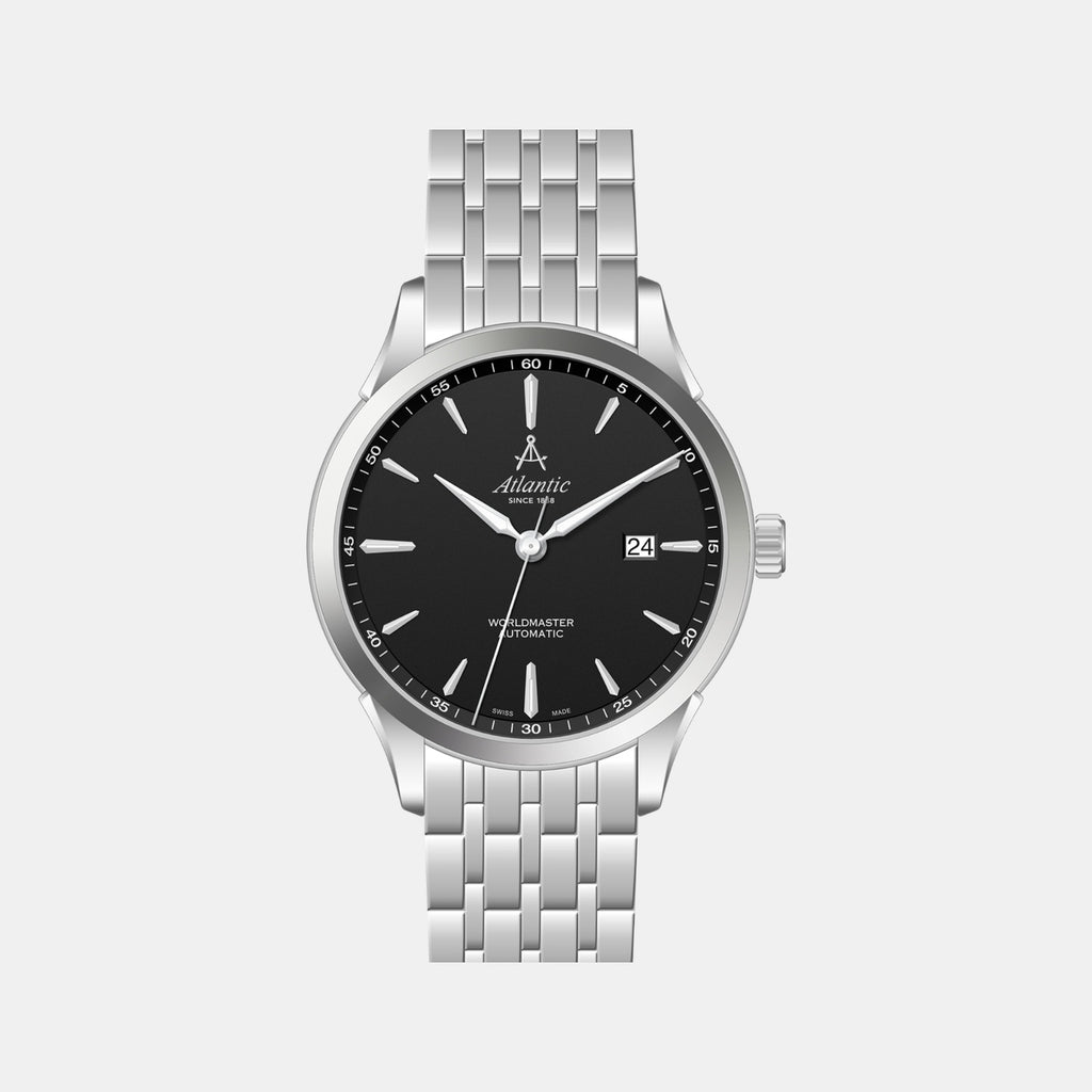 Worldmaster 1888 Automatic Men Automatic Black Dial Analog Stainless Steel Watch 52759.41.61SM