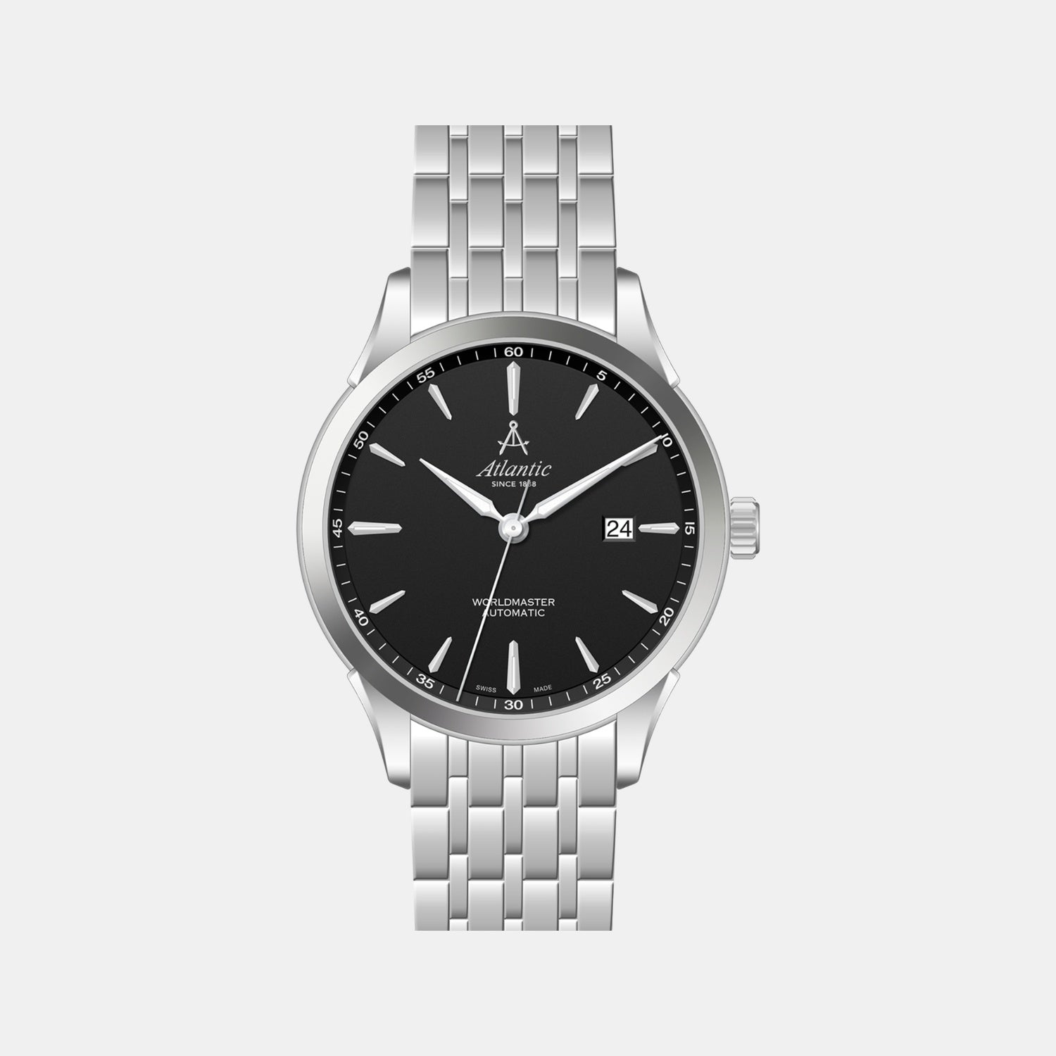 Worldmaster 1888 Automatic Men Automatic Black Dial Analog Stainless Steel Watch 52759.41.61SM