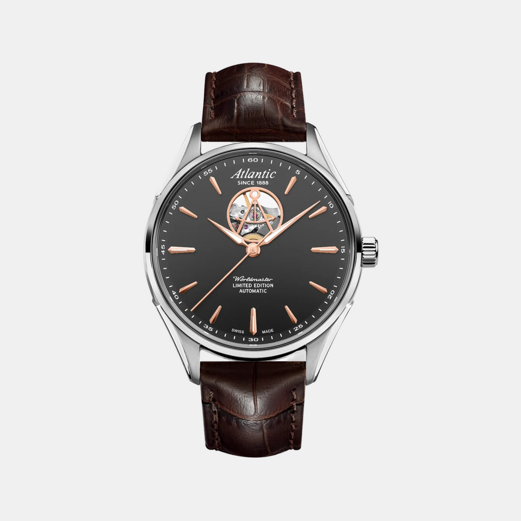 Worldmaster Open Heart Limited Edition Men Automatic Grey Dial Analog Leather Watch 52780.41.41R