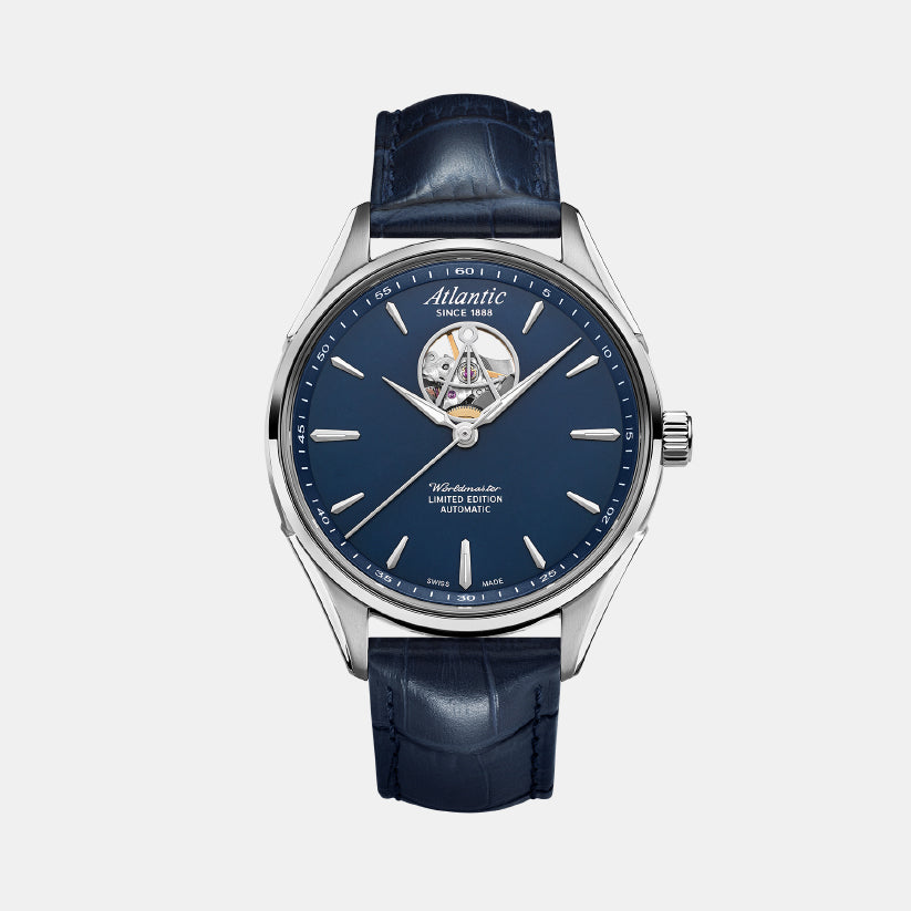 Atlantic Men Automatic Blue Dial Analog Leather Watch 52780.41.51-1