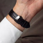 Men Automatic Black Dial Analog Leather Watch 52782.41.63GN