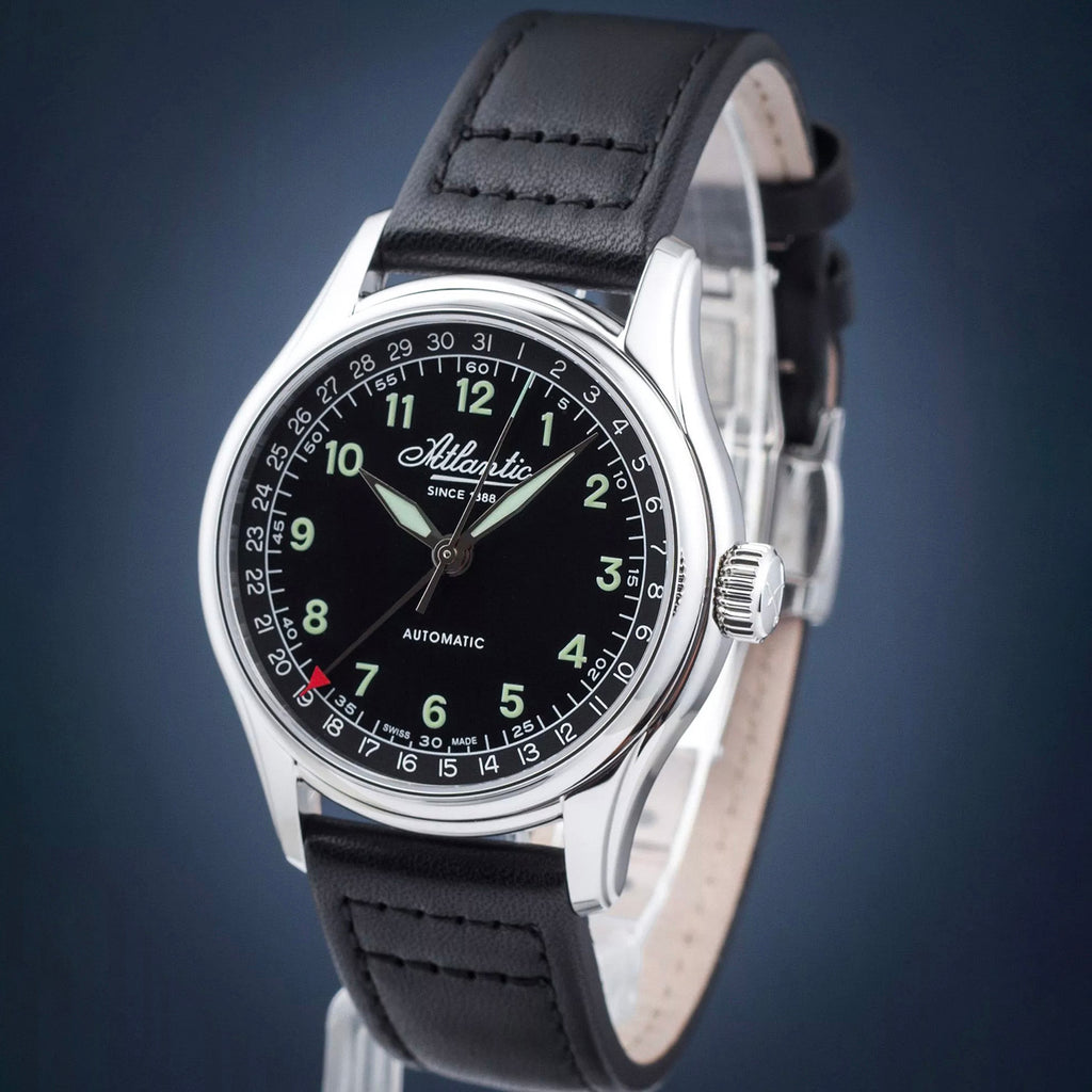 Men Automatic Black Dial Analog Leather Watch 52782.41.63GN