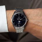 Men Automatic Blue Dial Analog Stainless Steel Watch 52788.41.91
