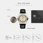 Men Automatic Cream Dial Analog Leather Watch 53754.41.93RB