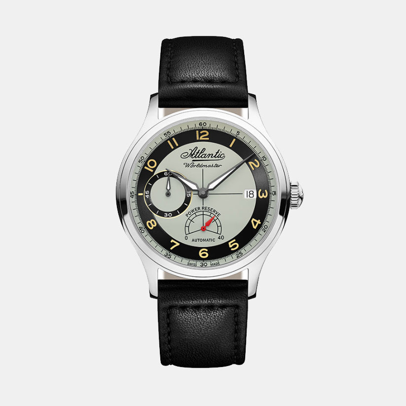 Atlantic Men Automatic Grey Dial Analog Leather Watch 53782.41.23-1