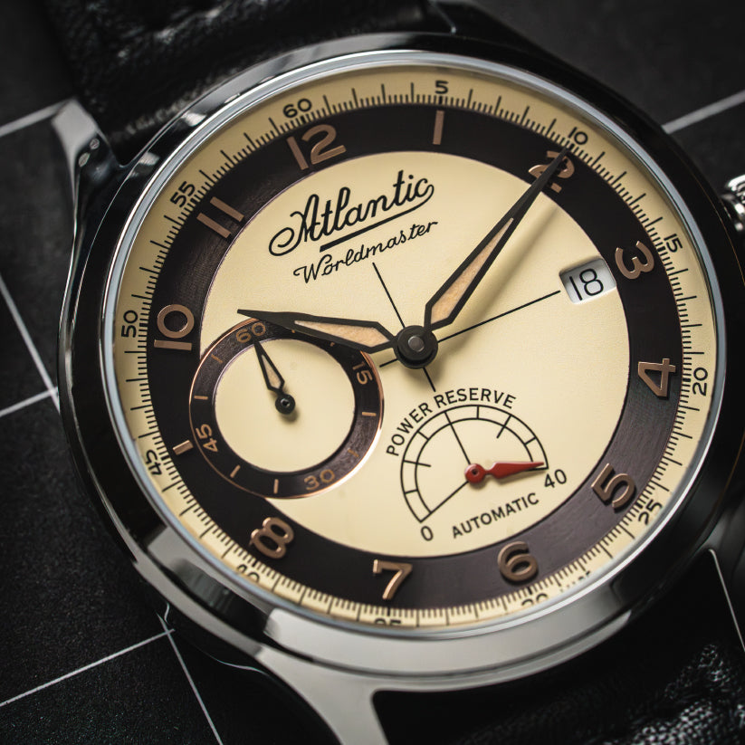 Atlantic Men Automatic Cream Dial Analog Leather Watch 53782.41.93RB-6