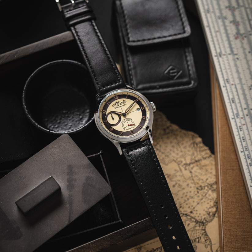 Atlantic Men Automatic Cream Dial Analog Leather Watch 53782.41.93RB-5