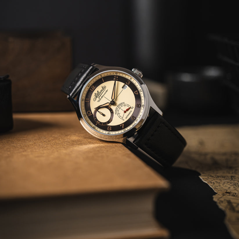 Atlantic Men Automatic Cream Dial Analog Leather Watch 53782.41.93RB-4