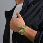Prestoria Men Automatic Green Dial Analog Stainless Steel Watch 541-M31405