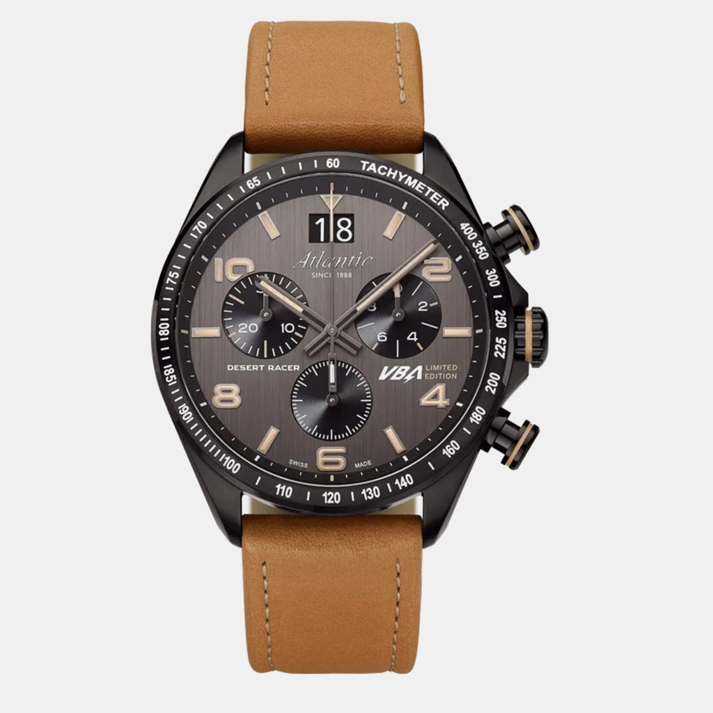 Desert Racer Men Quartz Brown Dial Chronograph Leather Watch 55463.46.45