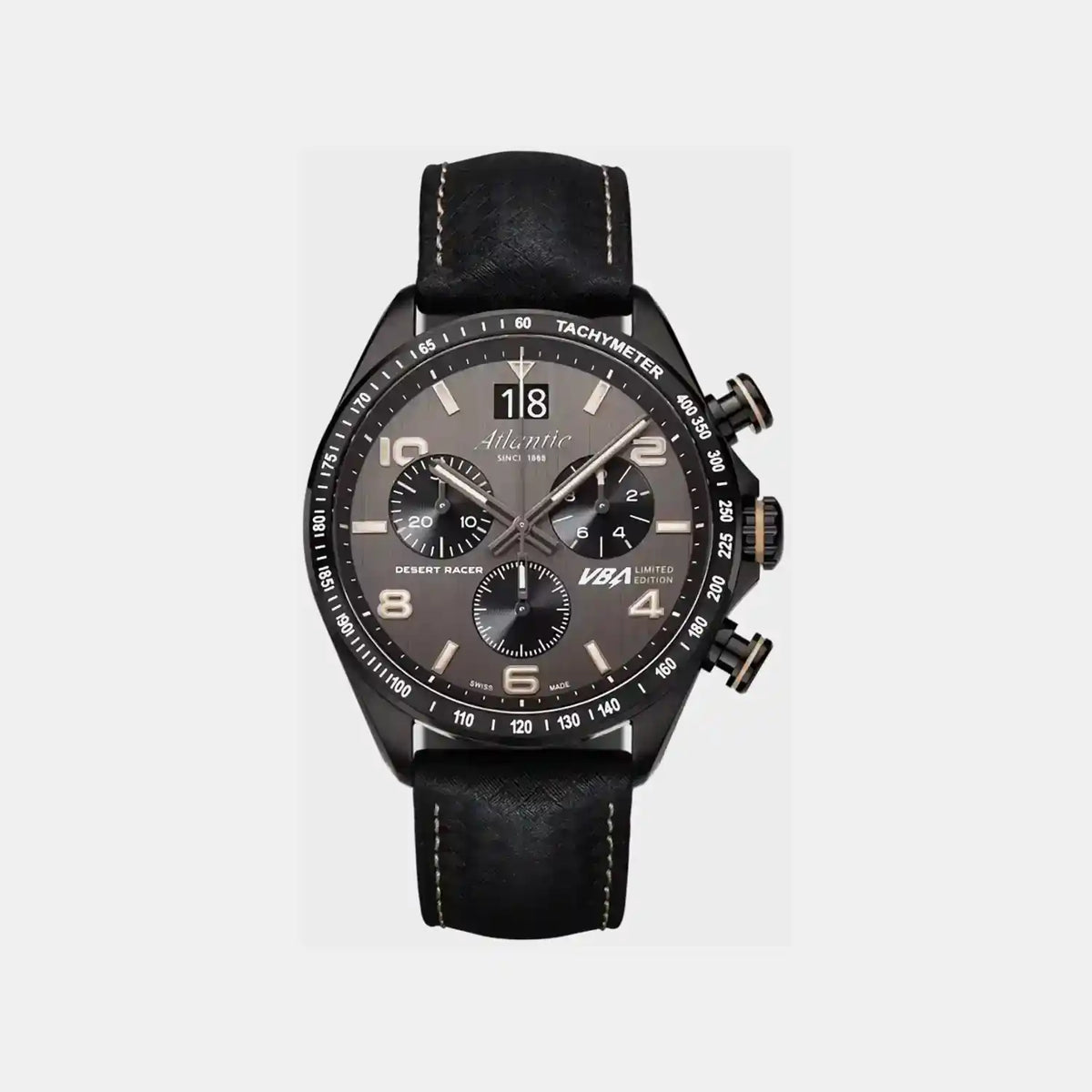 Desert Racer Men Quartz Grey Dial Chronograph Leather Watch 55463.46.45