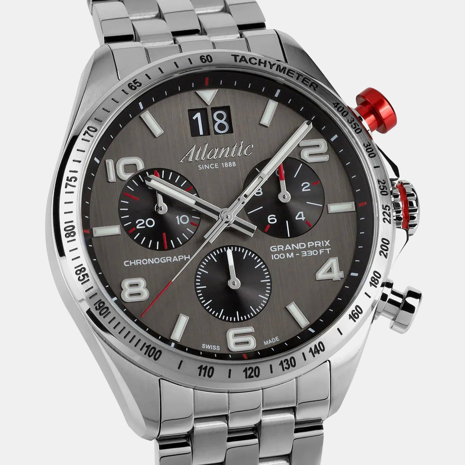 Men Quartz Brown Dial Chronograph Stainless Steel Watch 55468.41.45