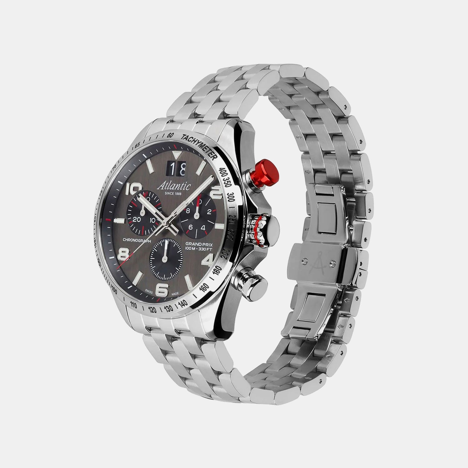 Men Quartz Brown Dial Chronograph Stainless Steel Watch 55468.41.45