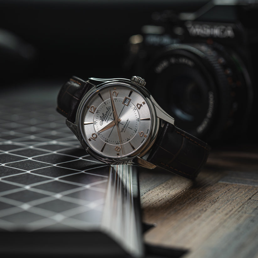 Atlantic Men Automatic Silver Dial Analog Leather Watch 55750.41.25R-4