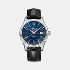 Men Automatic Blue Dial Analog Leather Watch 55750.41.55R
