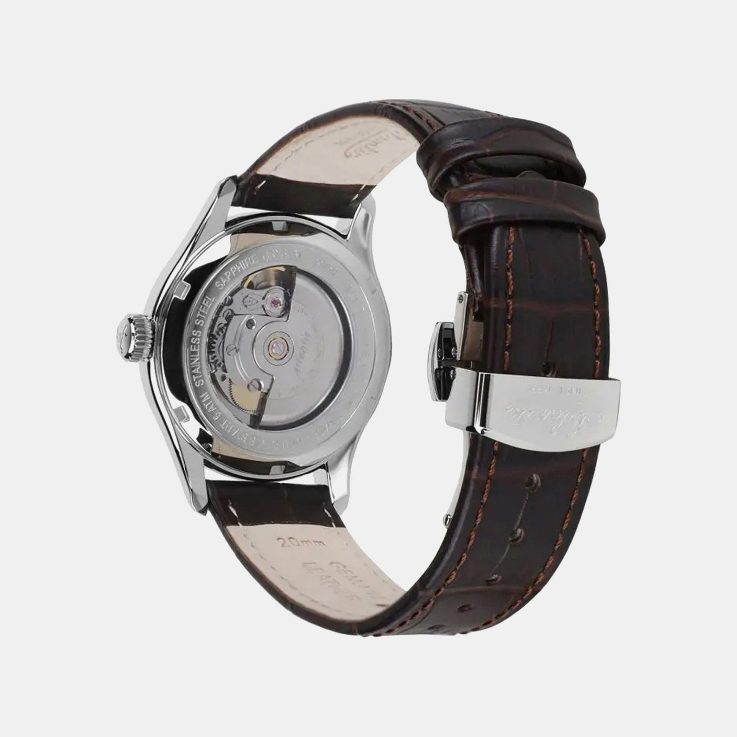 Men Automatic Cream Dial Analog Leather Watch 55750.41.95S