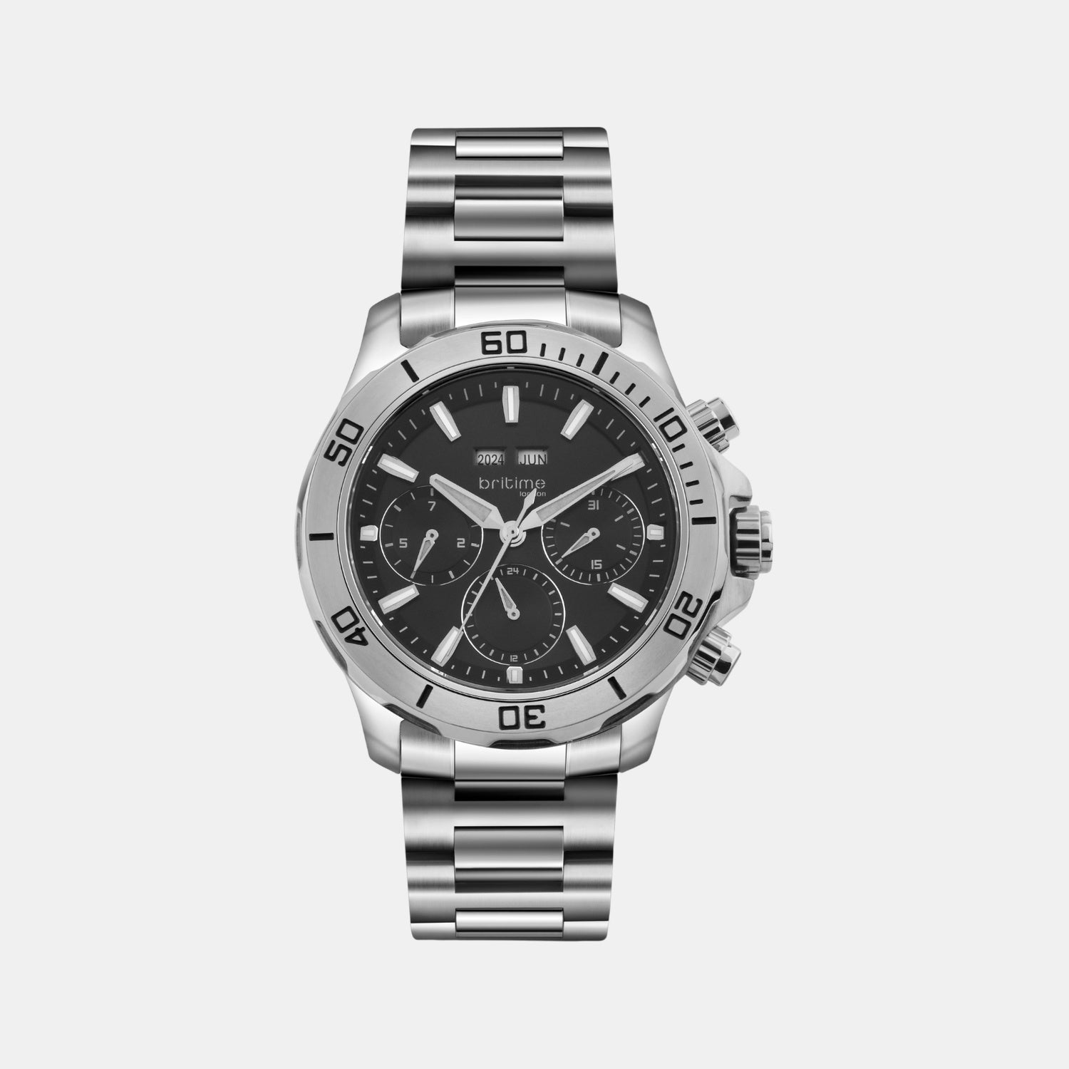 Equinox Men Automatic Black Dial Chronograph Metal Watch 562-M10401