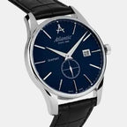 Men Quartz Blue Dial Analog Leather Watch 56352.41.51