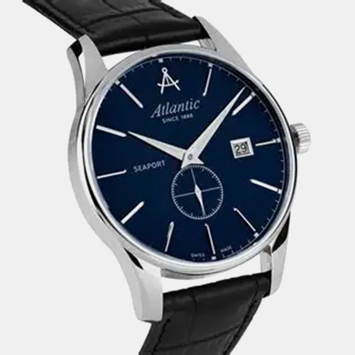 Men Quartz Blue Dial Analog Leather Watch 56352.41.51