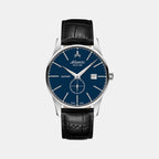 Men Quartz Blue Dial Analog Leather Watch 56352.41.51
