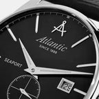 Men Quartz Black Dial Analog Leather Watch 56352.41.61
